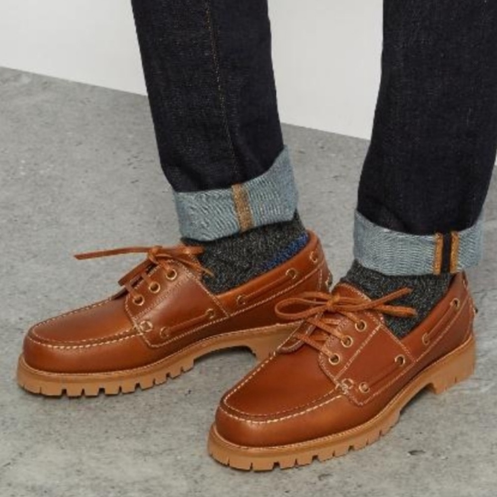 Gucci Pacific Leather Lug Sole Deck Shoes